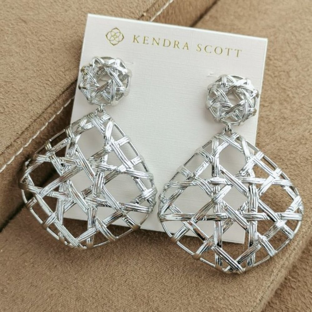Kendra Scott Natalie Silver Statement Earrings